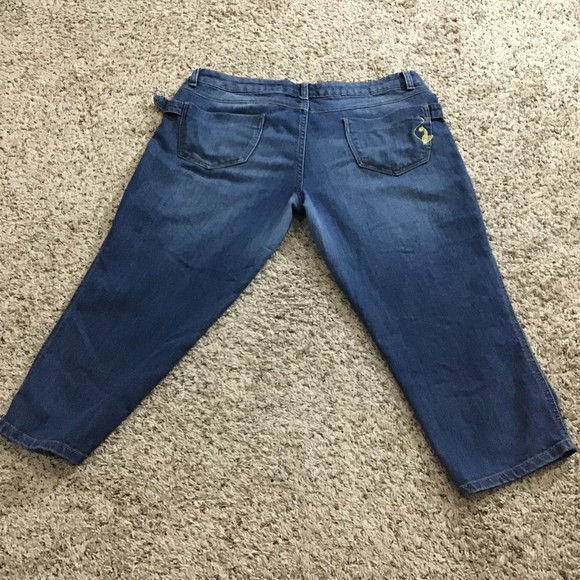 Phat Fashions Silver Label Size 15 Capri Jeans Women's Side Buckles - Picture 12 of 14